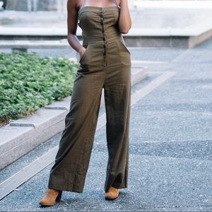 Army green jumpsuit